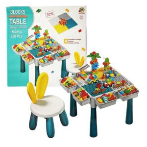 ODG Tavolo Per Costruzioni Con Sedia Coniglio e 200 Brick