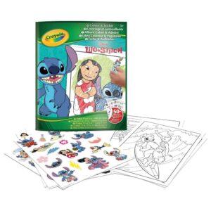 Crayola, Album Da Colorare Con Adesivi Lilo And Stitch, 32 pagine e 4 fogli di adesivi inclusi