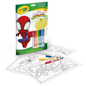 Crayola Album Attività Spidey, 32 Pagine da Colorare e 7 Mini Pennarelli Lavabili