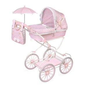 DeCuevas Sophie Carrozzina Rosa per Bambole, Altezza Manubrio 81 Cm Regolabile