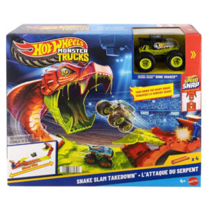 Hot Wheels City, Pista Playset, Attacco Al Serpente