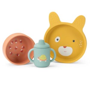 Moulin Roty, Set Pranzetto In Silicone Trois Petits Lapins