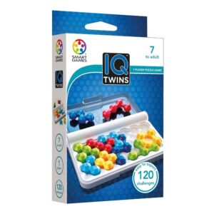 Smart Games, IQ Twins Puzzle 3D Tascabile con 120 Sfide per Bambini e Adulti