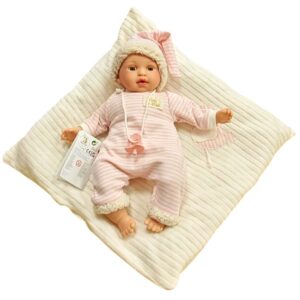 Nines D'Onil, Bambola Cm 40 In Sacca, Alex Rosa Con Cuscino