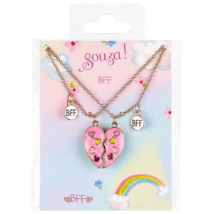 Souza Set 2 Collane Amici Del Cuore, BFF Cuore