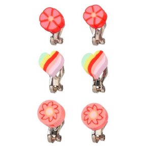 Souza Orecchini Per Bambine Chiusura Clip, Modello Hyke, 3 Paia