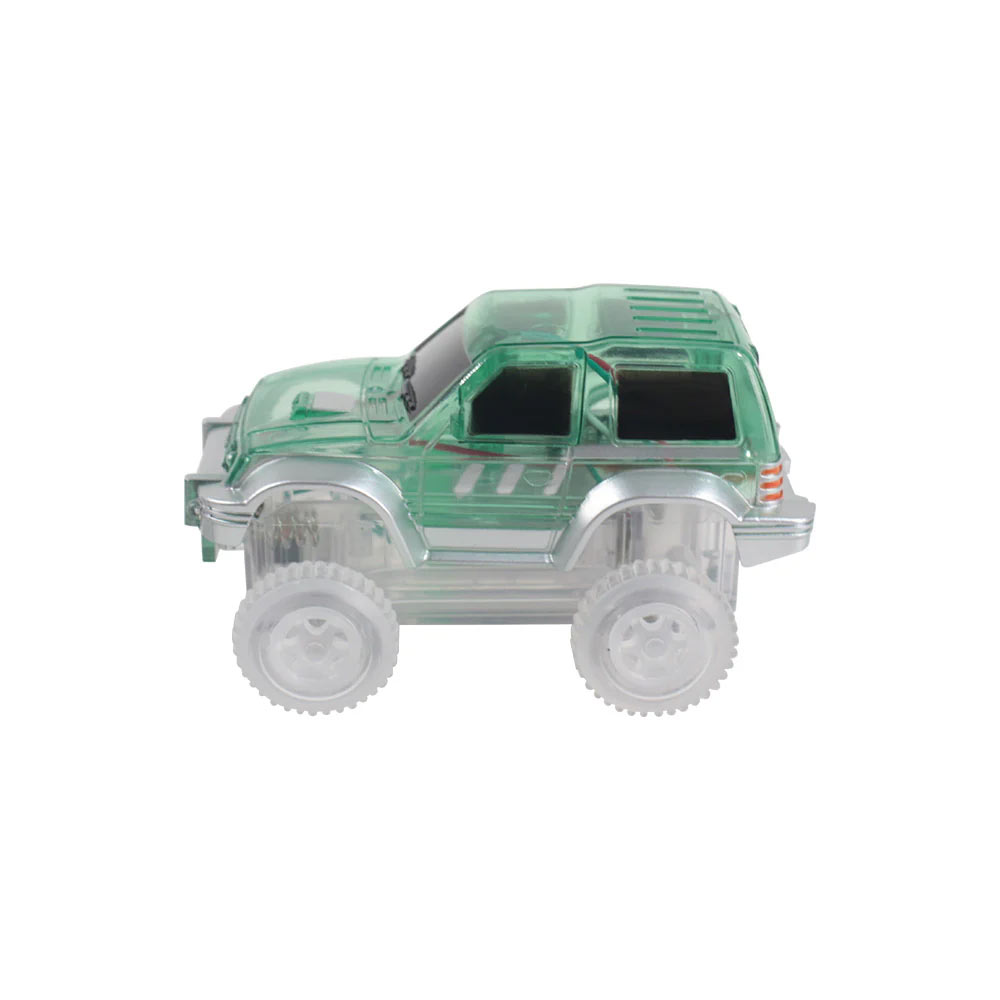 Cleverclixx Auto Verde a Batteria Per Pista Magnetica