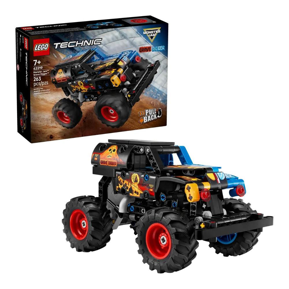 Lego Technic, Monster Jam Grave Digger Fuoco e Ghiaccio Pull-Back