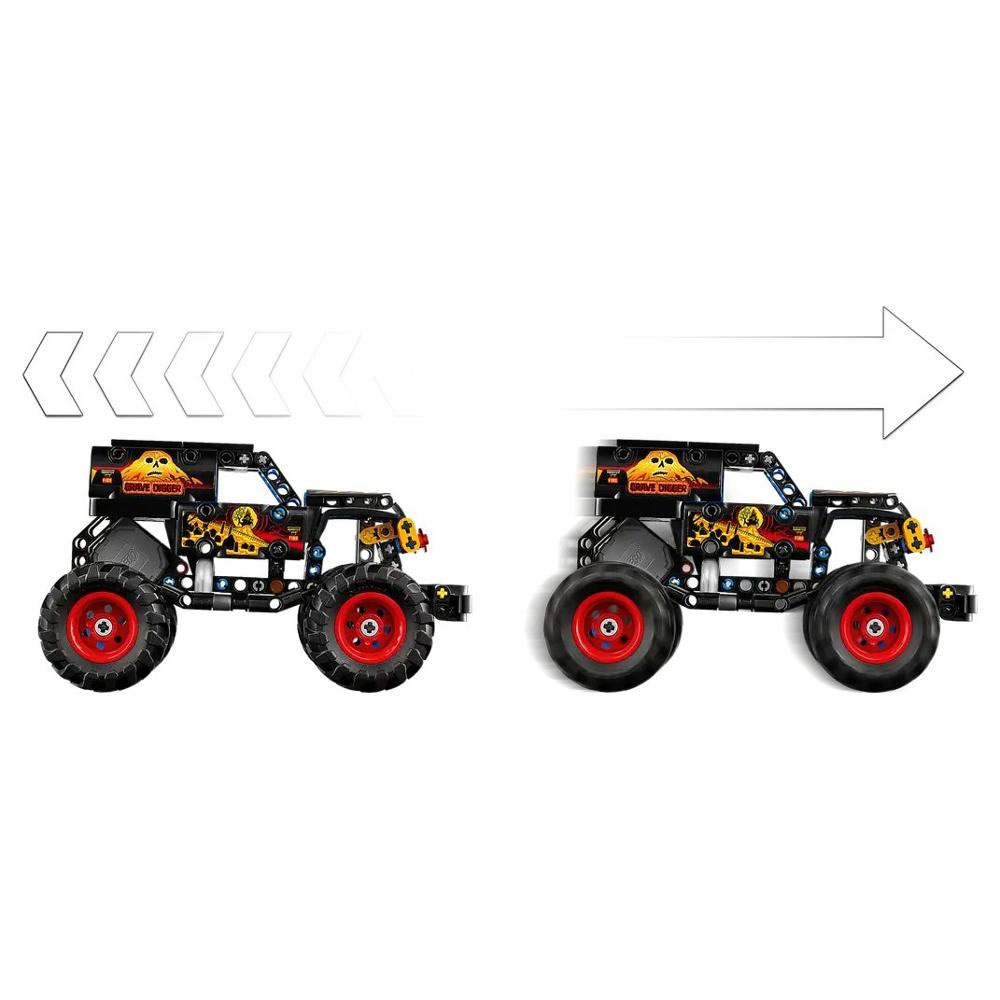 Lego Technic, Monster Jam Grave Digger Fuoco e Ghiaccio Pull-Back