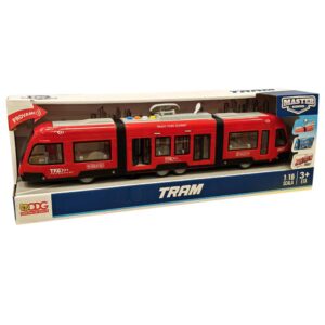 ODG Tram Con linea Aerea di Contatto, Luci Suoni Frizione, Porte Apribili e , Scala 1:16 - Colore Assortito