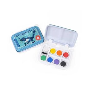 Moulin Roty Mini Scatoletta Acquerello Blu + Pennellino