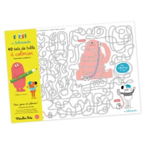 Moulin Roty 40 Tovagliette, Fogli da Colorare, Attività Les Schmouks