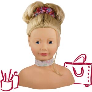 Gotz Testa Per Le Acconciature Con Capelli Biondi e Accessori