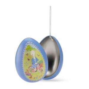 Moulin Roty, Uovo Piccolo Metallo Blu, 9x13Cm La Grande Famille