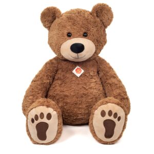 Hermann Teddy, Peluche Orsetto Marrone con Cuscinetti 75 cm - Da 0 Mesi