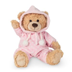 Hermann Teddy, Peluche Orsetto in Pigiama Rosa 30 cm - Da 0 Mesi