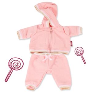 Gotz Pantalone e Felpa Con Cappuccio Rosa Da Ginnastica, Tracksuit Per Bambole S 30-33Cm
