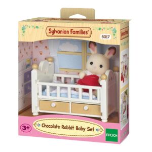 Sylvanian Families Bebè Coniglio Cioccolato Con Lettino