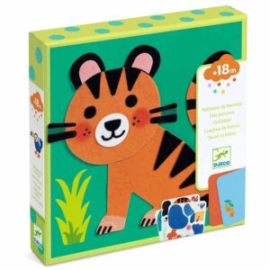 Djeco Animali Morbidi Tavole di Feltro Gioco di Collage Educativo