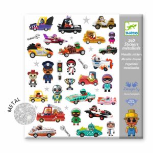 Djeco 160 Stickers Il Piccolo Mondo Delle Crazy Motors