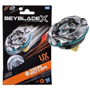 Hasbro Beyblade X, Trottola Con Lanciatore, UX Sterling Wolf 3-80FB