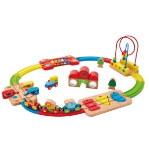 Hape Set Pista Treno Stazione Arcobaleno