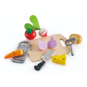 Hape Set Tagliere Con Prodotti Essenziali 10 Pcs