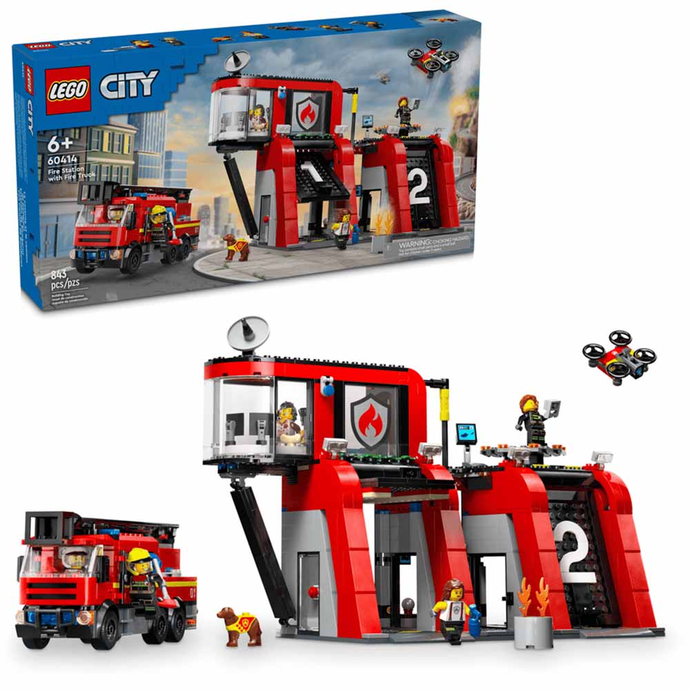 Lego, City Fire, Caserma Dei Pompieri E Autopompa