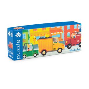 Moulin Roty Puzzle Con Poster 24pz, I Veicoli
