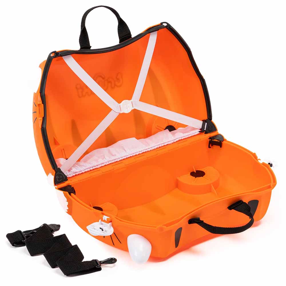 Trunki Valigia Cavalcabile Con Ruote, Tiger Arancio