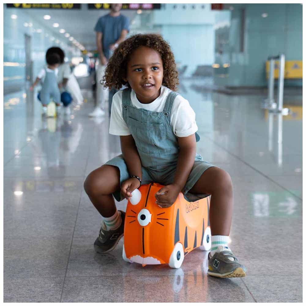 Trunki Valigia Cavalcabile Con Ruote, Tiger Arancio