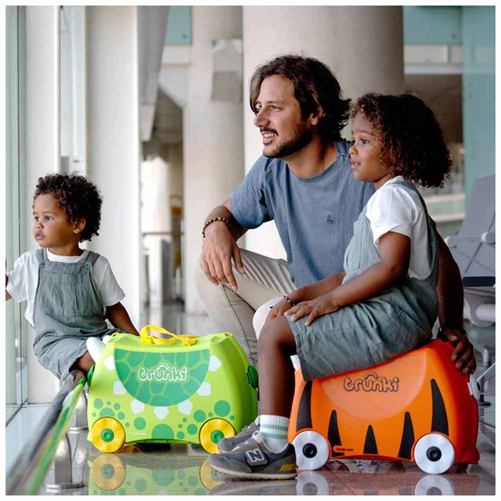 Trunki Valigia Cavalcabile Con Ruote, Tiger Arancio