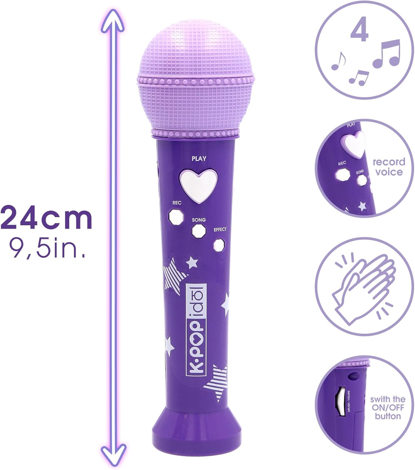 IMC Toys Idol, Microfono Con Registrazione Vocale e Suoni Integrati
