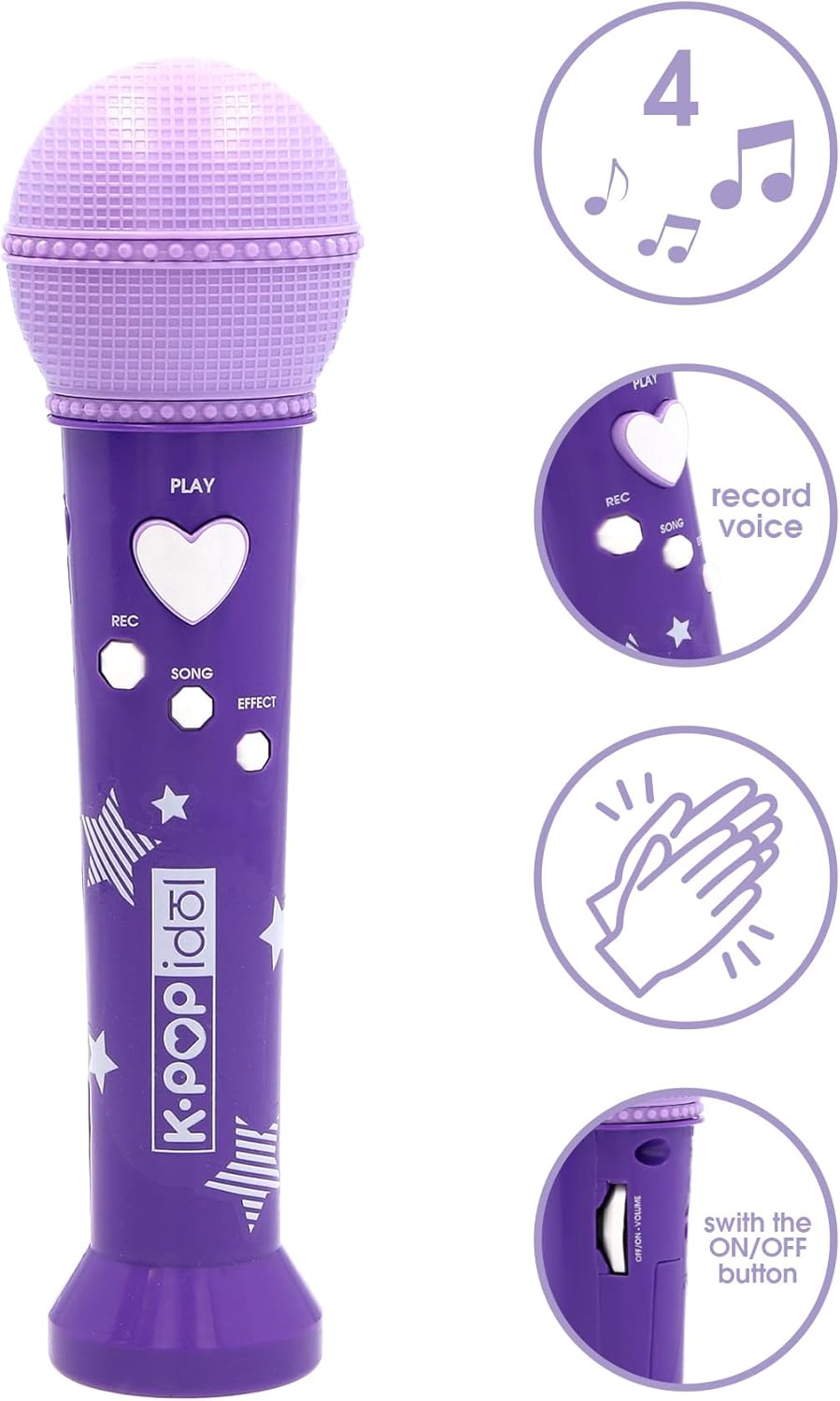 IMC Toys Idol, Microfono Con Registrazione Vocale e Suoni Integrati