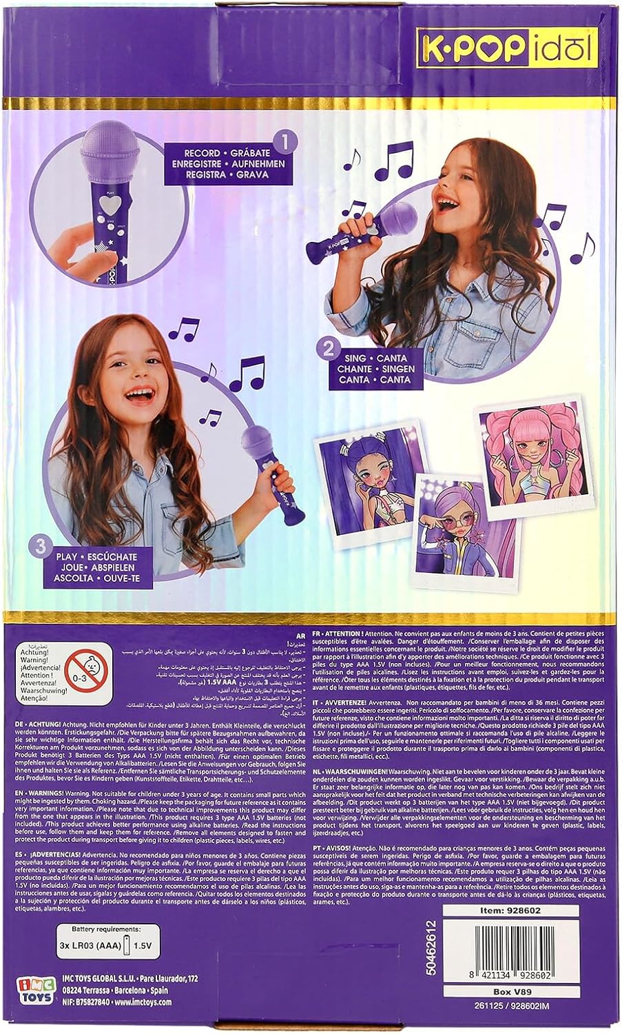 IMC Toys Idol, Microfono Con Registrazione Vocale e Suoni Integrati