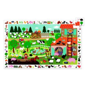 Djeco Puzzle D'osservazione 35 Pz, La Fattoria Con Poster