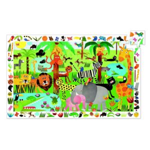 Djeco Puzzle D'osservazione 35 Pz, La Giungla Con Poster