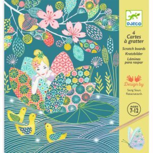 Djeco Scratch Cards The Pond, Disegna Grattando Dai 7 Anni