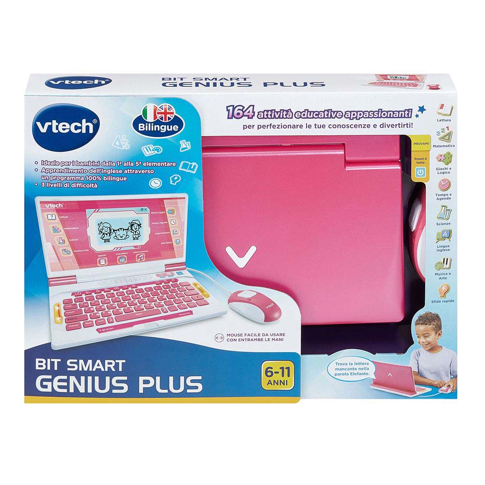 Vtech, Computer Portatile Bit Smart Genius Plus - Rosa