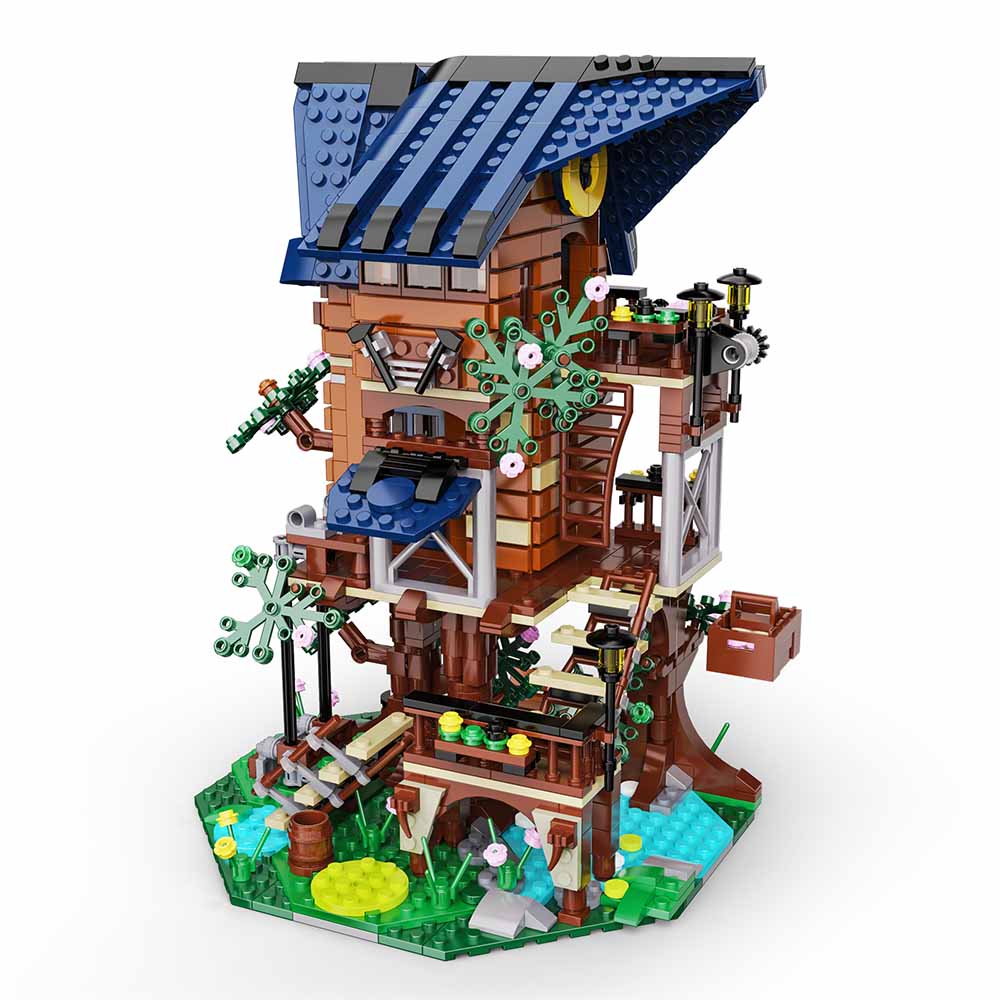 Cada, Four Seasons Story Tree House con Luci LED, Set Costruzione 1155 Pezzi