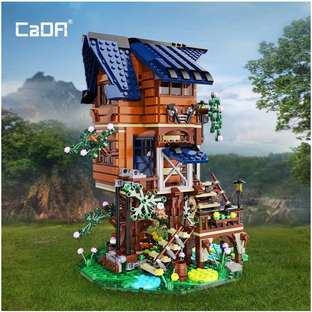 Cada, Four Seasons Story Tree House con Luci LED, Set Costruzione 1155 Pezzi