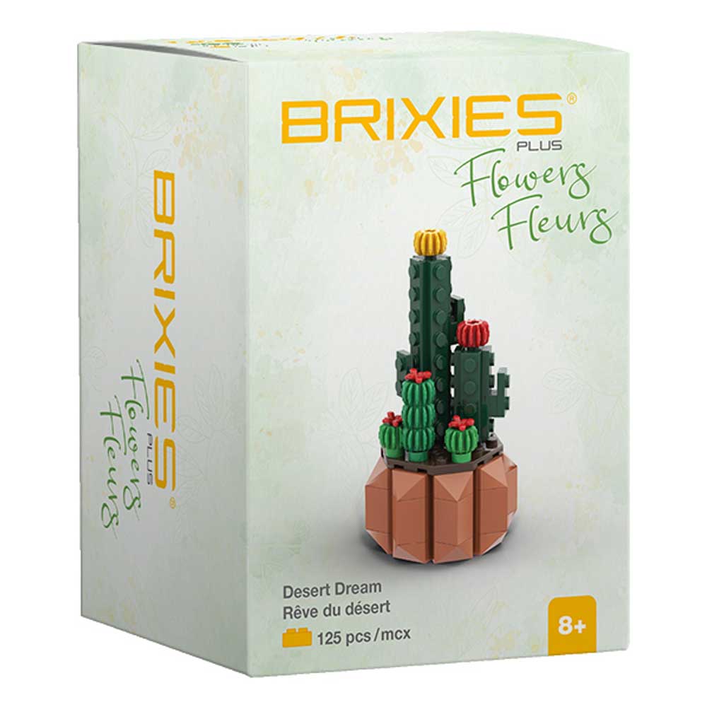 Brixies Plus, Mini Pianta Grassa Sogno Desertico, Set Costruzioni 125 Pezzi
