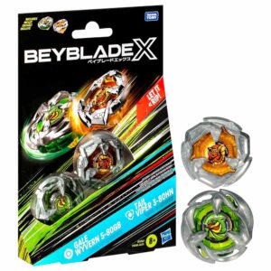 Hasbro Beyblade X Top Dual, Solo Trottola, Gale Wyvern 5-80GB And Tail Viper 3-80HN