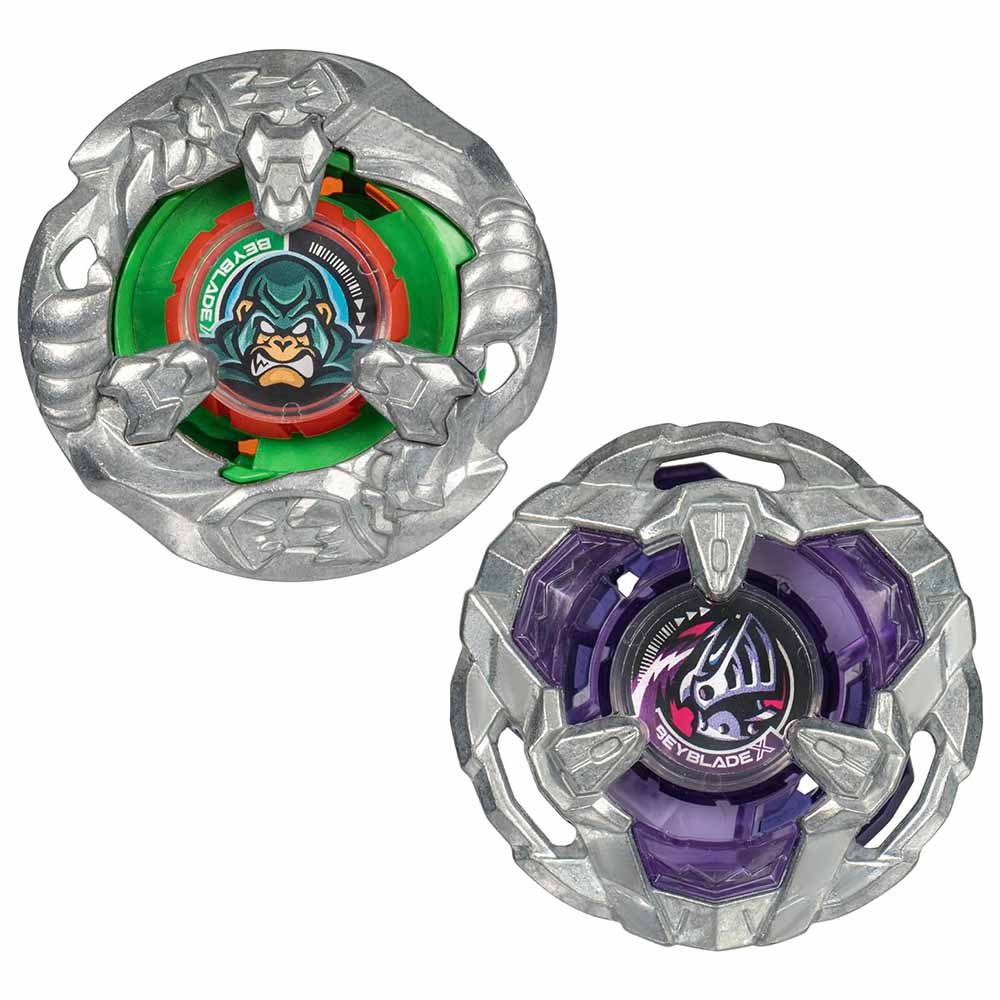 Hasbro Beyblade X Top Dual, Solo Trottola, Yell Kong 3-60GB And Helm Knight 5-80T