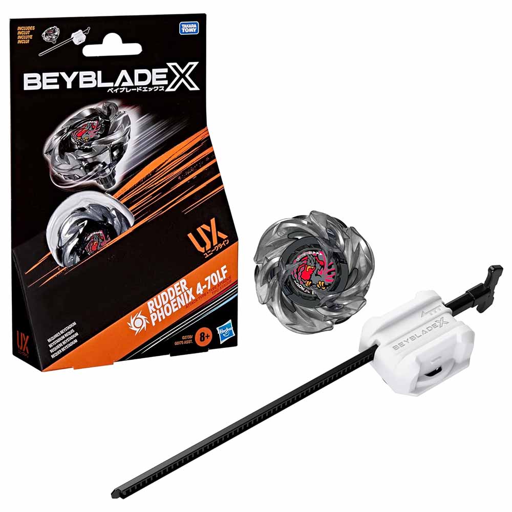 Hasbro Beyblade X, Trottola Con Lanciatore, Rudder Phoenix 4-70LF