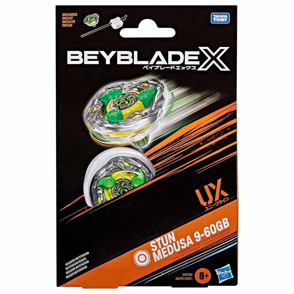 Hasbro Beyblade X, Trottola Con Lanciatore, Stun Medusa 9-60GB