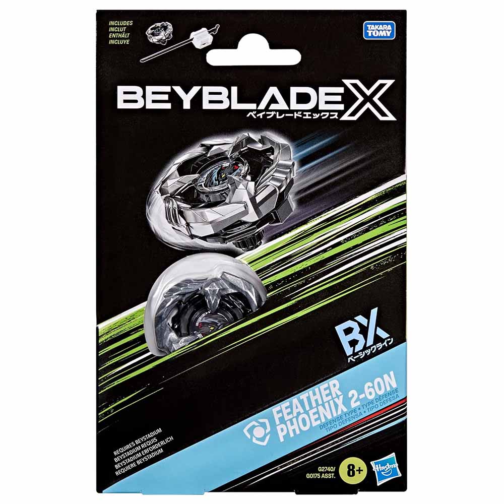 Hasbro Beyblade X, Trottola Con Lanciatore, Feather Phoenix 2-60N