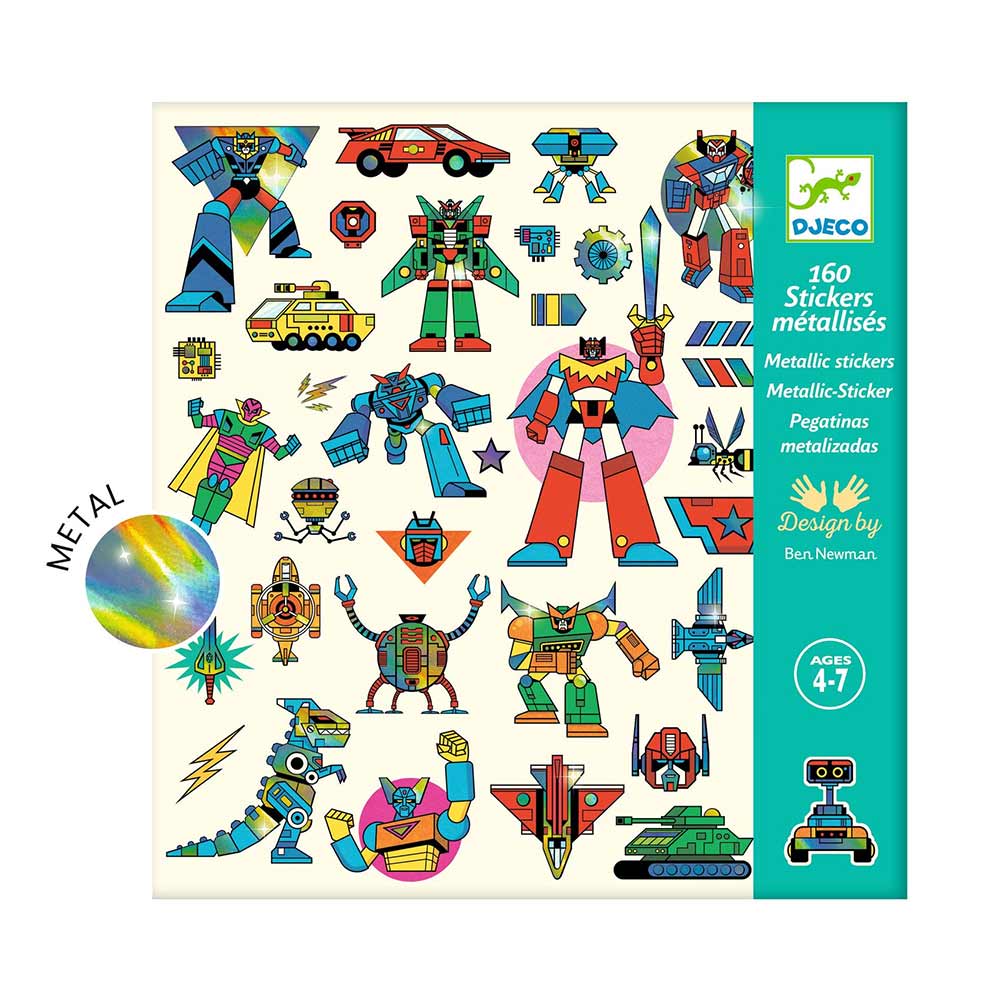 Djeco 160 Stickers Robots