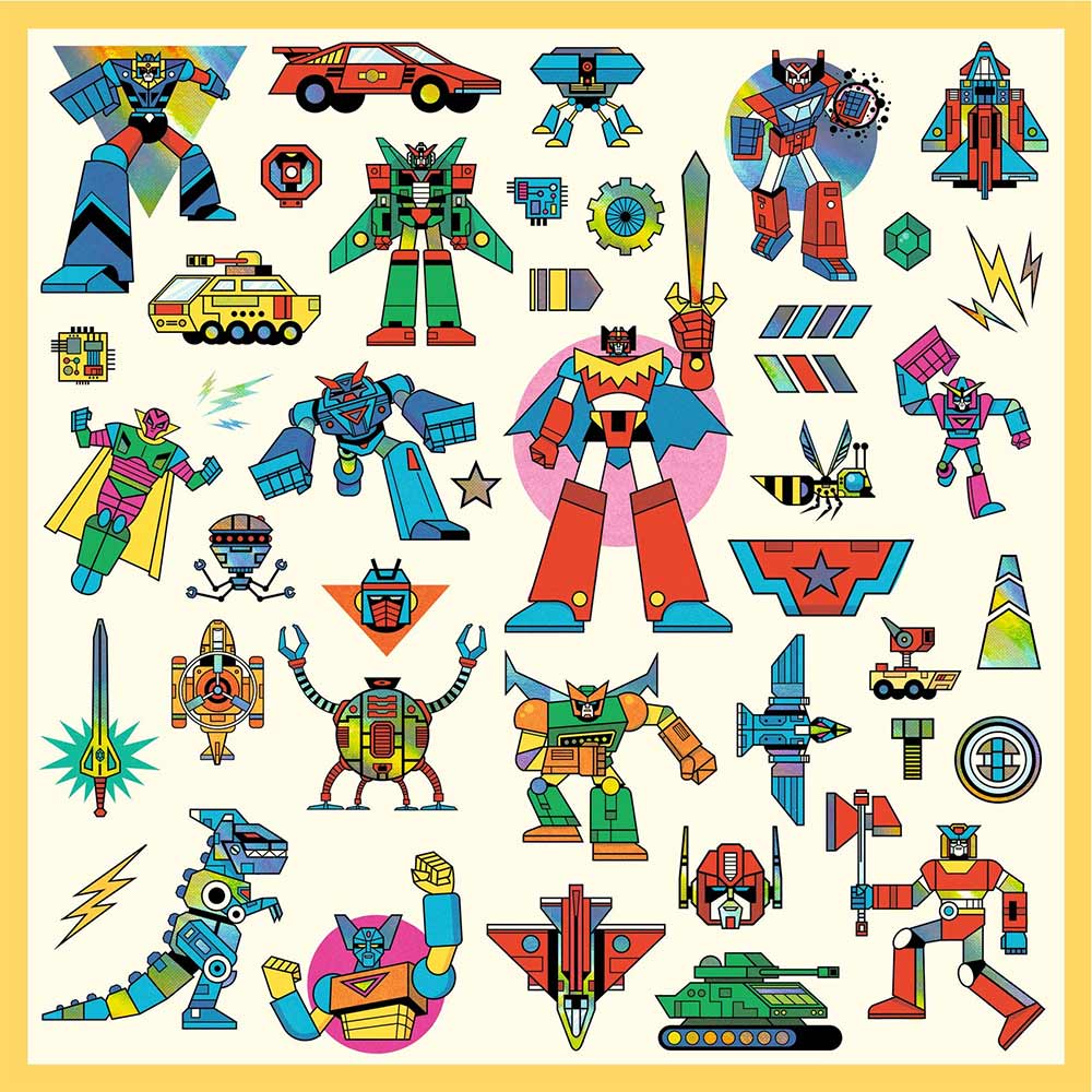 Djeco 160 Stickers Robots