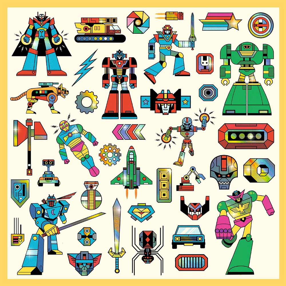 Djeco 160 Stickers Robots
